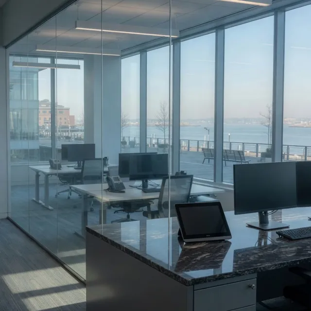 Touchscreen desk phone for Teams Direct Routing in the Financial District